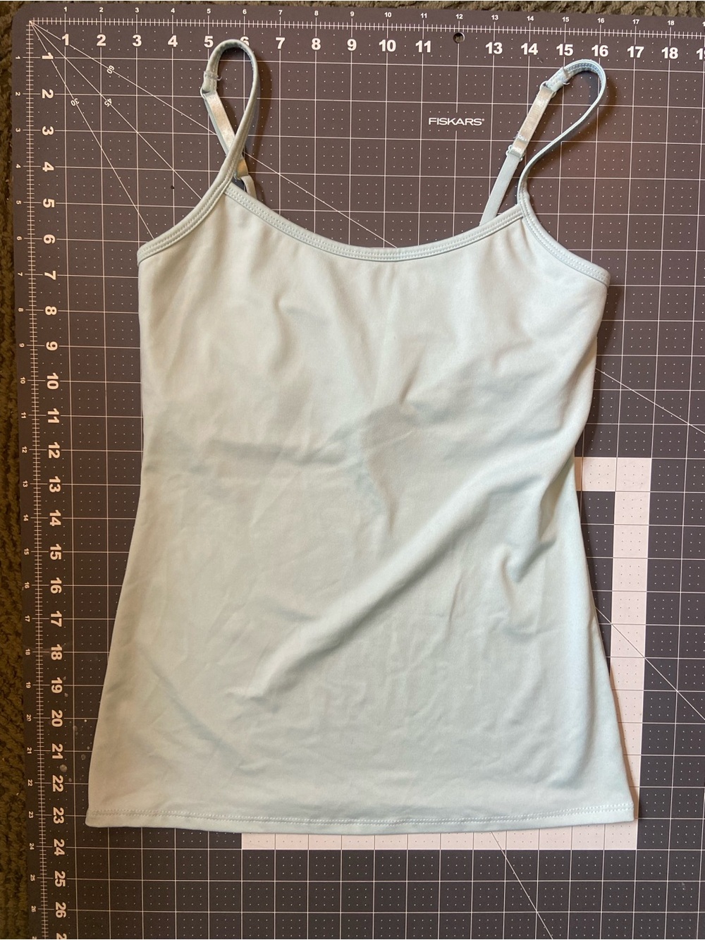 NY&co Shelf Bra Cami Baby Blue Adjustable Strap